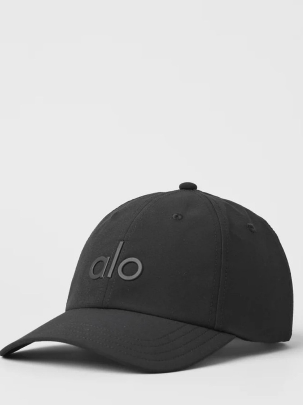 ALO YOGA Hat Off Duty Cap Performance Black/Black Unisex Adjustable Stretch OS